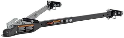 CURT Barra de remolque universal 19750 para remolque plano o botín de 5,000 libras, acoplador de 2 pulgadas