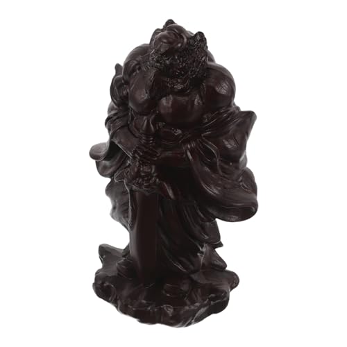 Healeved Estatua de Madera Zhongkui 15 CM Figura Decorativa de