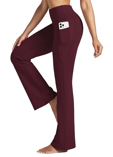 Legging évasé pour femme WILLIT - Pantalon de yoga bootcut taille haute