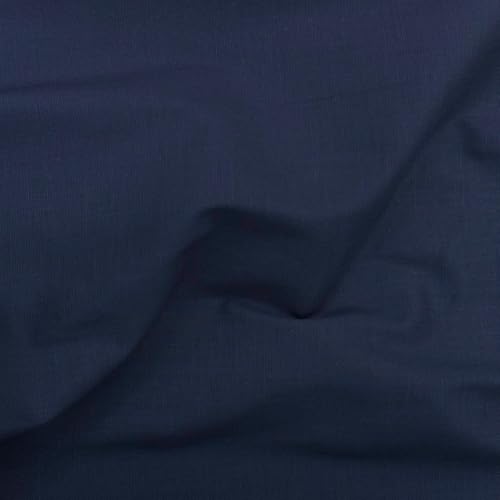Tissu en lin extensible et coton bleu marine 10m haut de gamme pour tailleur et robe