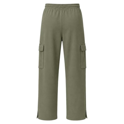 Elastic Waist Pants For Men Elderly Y2K Baggy Wide Leg Casual Track Pants - image 4