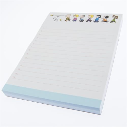 Image of Graphique inchPeanuts Run inch Large Notepad | 150 Tear-Away Sheets | Task Planner | Daily Organizer | Memo Writing Pad | Priority Checklist | Undated | 6 inch x 8 inch
