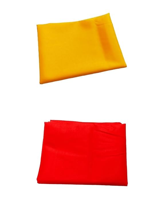Red & Yellow, Lal & Pila Cloth Puja Kapda, Vastra, 1 mtr, 100% Natural, for Hawan, Puja, Pooja Cloth Aasan for All God Devi Devta Chowki for MANDIR Temple 1 Mtr Goddess Aasan Pooja Special || ZW01-image-26