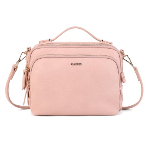 Image of Crossbody Bag for Women, Convertible Satchel Purse with Top Handle | Multi-Pockets Shoulder Bag with Soft Vegan Leather, Fit iPad mini, Lightweight Organizer for Daily, Work and Travel