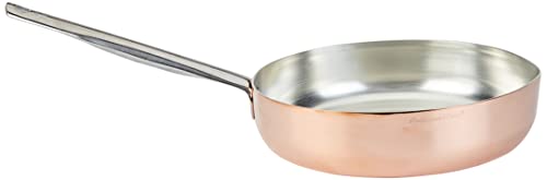 Pentole Agnelli Padella con Un Manico Tubolare Fondo Induzione, Acciaio Inossidabile, Rame/Argento (Copper/Silver), 28 cm
