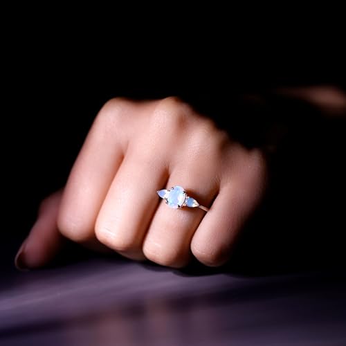 Natural Ethiopian Opal 3 Stone Engagement Ring, Aaa Quality, Certified Opal Past Present Future Ring - Ready To Gift4