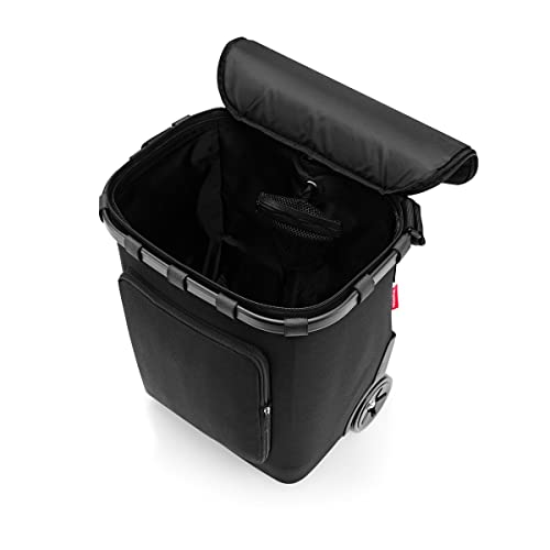 reisenthel carrycruiser Plus in Black – Tragbarer Einkaufstrolley mit Kühlfach, Schultergurt und herausnehmbarer Netz-Innentasche – Aus recyceltem Material – Bild 4