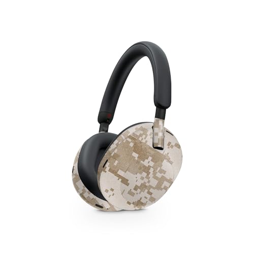 Image of MightySkins Glossy Glitter Skin Compatible with Sony WH-1000XM5 Headphones - Desert Camo | Protective, Durable High-Gloss Glitter Finish | Easy to Apply
