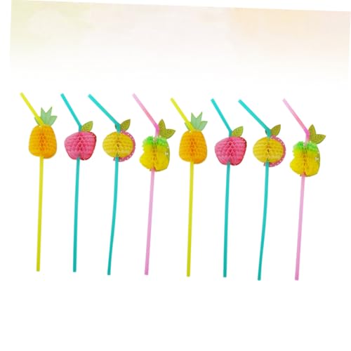 Pitillos desechables plásticos coloridos 24 piezas para fiestas miniatura 7