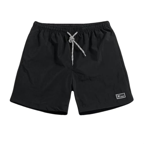 Short de plage solide homme short de sport décontracté à cordon respirant summer