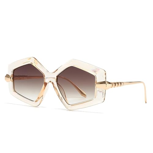 Lunettes de soleil rétro beige pour éviter l'éblouissement urbain avec style