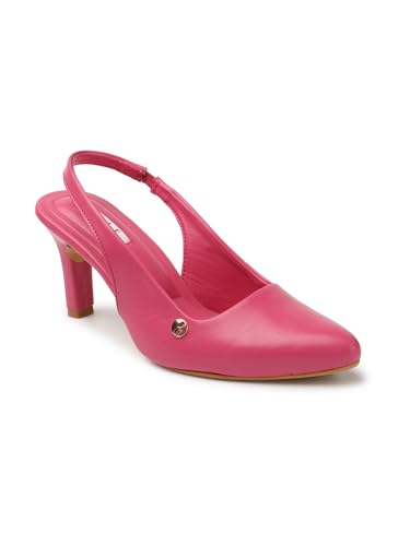Image of ELLE Women Stylish and elegant Slingback Kitten Heel Mule Sandal