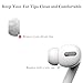 Vsagier 4 Pairs Replacement Ear Tips for AirPods Pro and AirPods Pro 2 with Noise Reduction Hole, Non-Slip Soft Silicone Ear Tips for AirPods Pro and Fit in The Charging Case(XS/S/M/L)