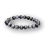 ROCKING GIFTS Pulsera de Ojo de Gato 8mm: Una Elegancia Eterna Con Piedra Natural para Protección y Buena Suerte