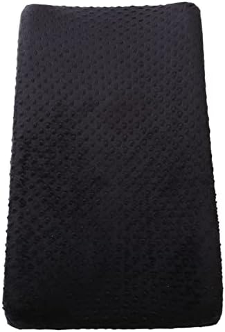 Changing Pad Cover Super Soft Minky Dots Skin-Friendly Breathable Wipeable Changing Table Sheets for Baby Boy and Baby Girl （Black）
