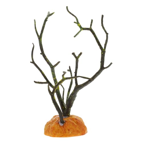 Parliky Realistic Fake Green Grass Plant for Reptile Habitat Decorative Reptile Tank Accessory