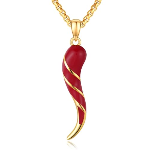Collier Cornicello argent anti-ternissement contre le mauvais oeil bijou de protection