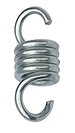 MHS Zula Spring Suspension Hook for Hammock Porch Swings (Pack of 1 pc) Chrome
