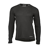 Carhartt Men's Force Midweight Stretch Base Layer Crewneck, Black Heather, XX-Large