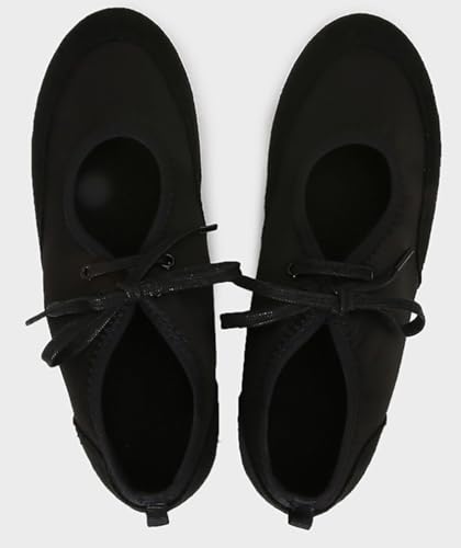 Women's Flat Ballet Shoes Black Satin Round Toe Shallow Dressy Flat Shoes Comfortable Lace Up Casual Loafers for Ladies3