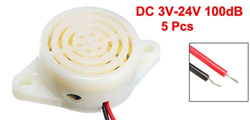 ☆電子ブザー 連続音ブザー サウンドブザー ホワイト DC 3V-24V 5個 Amazon.co.jp: uxcell 電子ブザー 連続音ブザー サウンドブザー