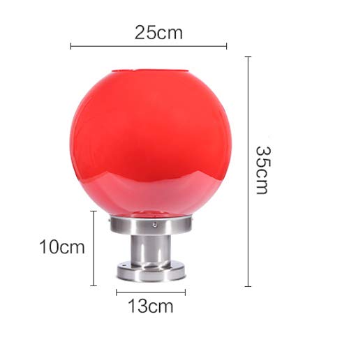 ZZYJYALG Zuivere Kleur Moderne Eenvoudige Solar Outdoor Waterdichte Glas Bal Postlichten Europese Roestvrijstalen… - Image 8