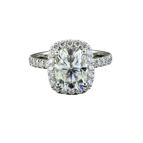 White Gold Plated Rectangle Cubic Zirconia Inlaid Fashion Four-prong Engagement Rings Wedding Bridal Band Promise Rings Evening Parties Anniversary Valentine's Day Gifts Eternity Bands for Women