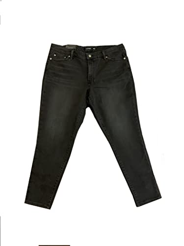 Lauren Ralph Lauren Plus-Size High-Rise Skinny Ankle Jeans - Empire Black Wash, 18W
