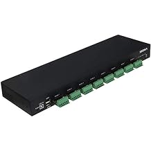 SEDNA - USB to 8 Port Serial Hub with 2 USB 2.0 Port - Com Port Retention - 1U 19 Inch Rack Mount