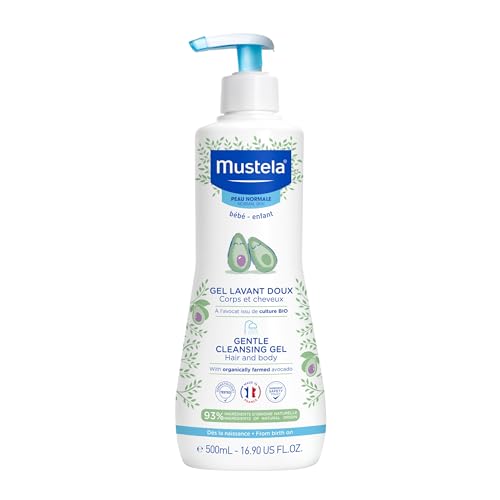 Mustela-Baby-Bath-Time-Gift-Set-Baby-Skin-Care-Essentials-with-Natural-Avocado-Contains-Hydra-Bebe-Body-Lotion-1014-fl-oz-Gentle-Cleansing-Gel-169-fl-oz-2-Items-Set
