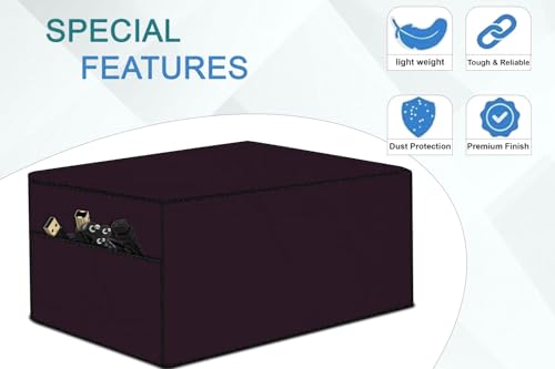Image of The Furnishing Tree Polyester Waterproof & Dustproof Printer Cover - Compatible with Auto Duplex Brother HL-B2080DW Printers, Heavy-Duty Maroon Polyester , Dimensions in DxWxH - ( 36x39x20 CM)