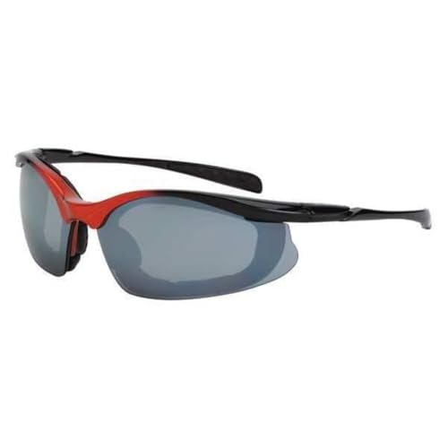 Image of Crossfire 873 Concept Foam Line Safety Glasses, Silver Mirror Lens - Orange /Black Frame