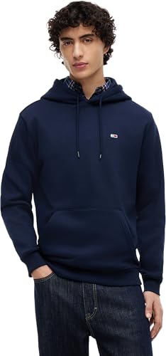 Tommy Jeans Tjm Reg S Flag Hoodie Dm0Dm20742, Felpa con Cappuccio, Uomo, Blu (Dark Night Navy), L