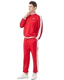 Deaboat Men's 80s Tracksuit - Retro 90s Outfit for Men Windbreaker Zip Jacket & Jogger Pants 2 Piece Vintage Sportswear (Red, Medium)