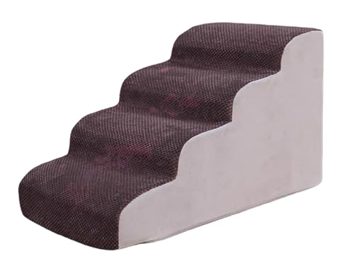 ZanPol 犬 階段 ステップ 高密度 ペット 階段 犬 ステップ 洗える 犬階段 滑り止め 取り外せるカバー ドッグステップ 安定性 3段 小型犬 高齢犬 ドッグステップ 犬 スロープ 高密度 滑り止め付き カバー取り外し可能 洗える 小型犬適用 (4