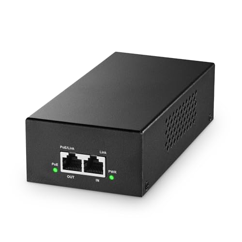 YuLinca 2.5 Gigabit PoE+ Injector, 802.3af/at/bt 90W Power Over Ethernet PoE Adapter, 100/1000/2500Mbps, Non-PoE to PoE Adapter, Plug & Play, Distance Up to 100 Meters (328 ft.)