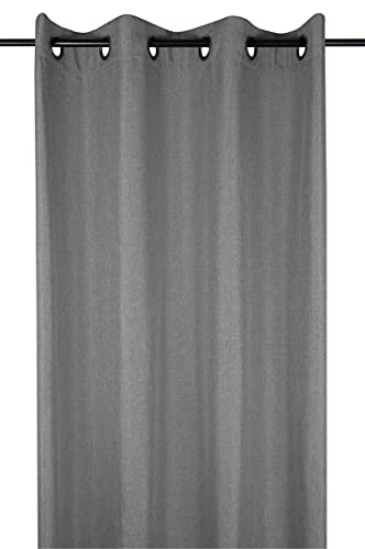 Stof - Rideau Bea à Œillets Polyester Anthracite 260 x 140 cm