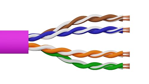 Link LK6A100VI - Matassa Cavo Rete Categoria 6A Non Schermato Utp AWG24 Halogenfree Flessibile Colore Viola MT.100, Cavo Intestato Da Ambo I Lati - 2