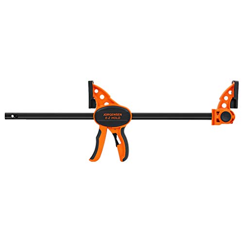 JORGENSEN 2-pack Ratchet Bar Clamps Set, Medium Duty, 12-inch One Hand Clamp, E-Z Hold Expandable Spreader