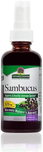 Nature's Answer Sambucus Spray | Supports a Healthy Immune System | Infused with Slippery Elm, Sage & Echinaea | Alcohol-Free, Gluten-Free, Kosher Certified & No Preservatives 2oz