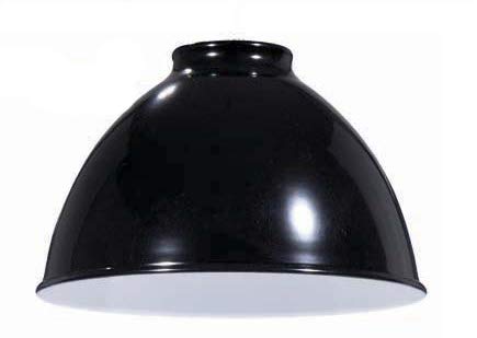 Image of B&P Lamp Industrial Style Metal Dome Shades (Black)