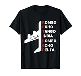 Retired Pilot 2024 Phonetic Alphabet Retirement Gift T-Shirt
