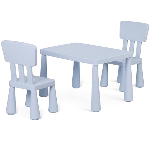 ZENY-Kids-Table-and-Chair-Set-3-in-1-Plastic-Children-Activity-Table-for-Toddlers-Drawing-Reading-Crafts-Snack-Time-Detachable-Tabletop-Table-and-Chair-Set-for-Home-Nursery-Playroom ZENY Kids Table and Chair Set 3 in 1 Plastic Children Activity Table for Toddlers Drawing Reading Crafts Snack Time Detachable Tabletop Table and Chair Set for Home Nursery Playroom