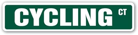 SignJoker] Cycling Street Sign Biker Bike Bicycle Rider Racing BMX Wall Plaque Decoration