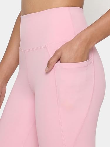Image of Enamor High Rise 7 /8th Length Adjustable Drawstring Workout Leggings for Women - Hugged Fit, Quick Dry, Antimicrobial - A605