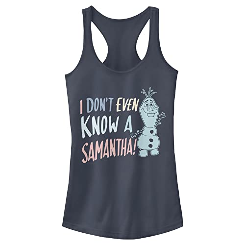 Disney Women's Frozen 2 I Don't Know Samantha Slim Fit, Scoop Hem Racerback Tank