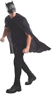 Rubie's Official Adult's Batman Mask and Cape - One Size, Black, World Book Day
