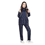 AQUA TREE Rain Suit for Women (Black, Blue, Green, Brown, Grey) (L, Navy Blue)