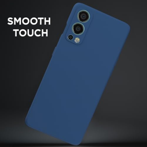 Image of Outlouders Back Cover for Oneplus Nord 2 5G | Camera Protection | Durable Soft Matte Silicone Bumper Case (Blue)