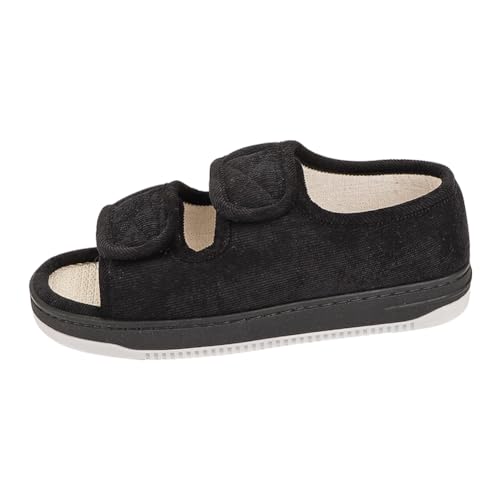 XGOPTS Diabetic Sandals for Women Men Extra Wide Width Summer Edema Swollen Slippers Adjustable Open Toe Surgical Shoes Anti-skid Breathable Orthopedic Footwear Memory Foam Soft Elderly Sandals4